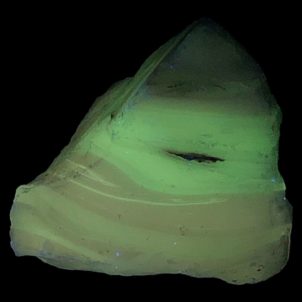 Milk Glass‎ Clear Art Glass Cullet Layered Swirl Manganese Slag Glass #4GX122